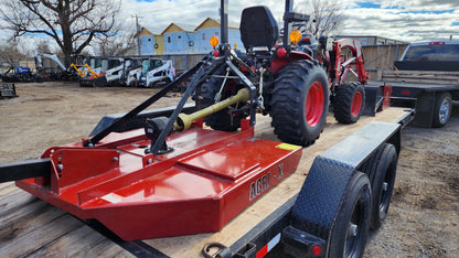 Zetor M25HP w/ Loader, Box Blade, Brush Cutter | 18' Tandem 3500lb Axle Trailer Package