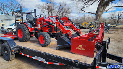 Zetor M25HP w/ Loader, Box Blade, Brush Cutter | 18' Tandem 3500lb Axle Trailer Package